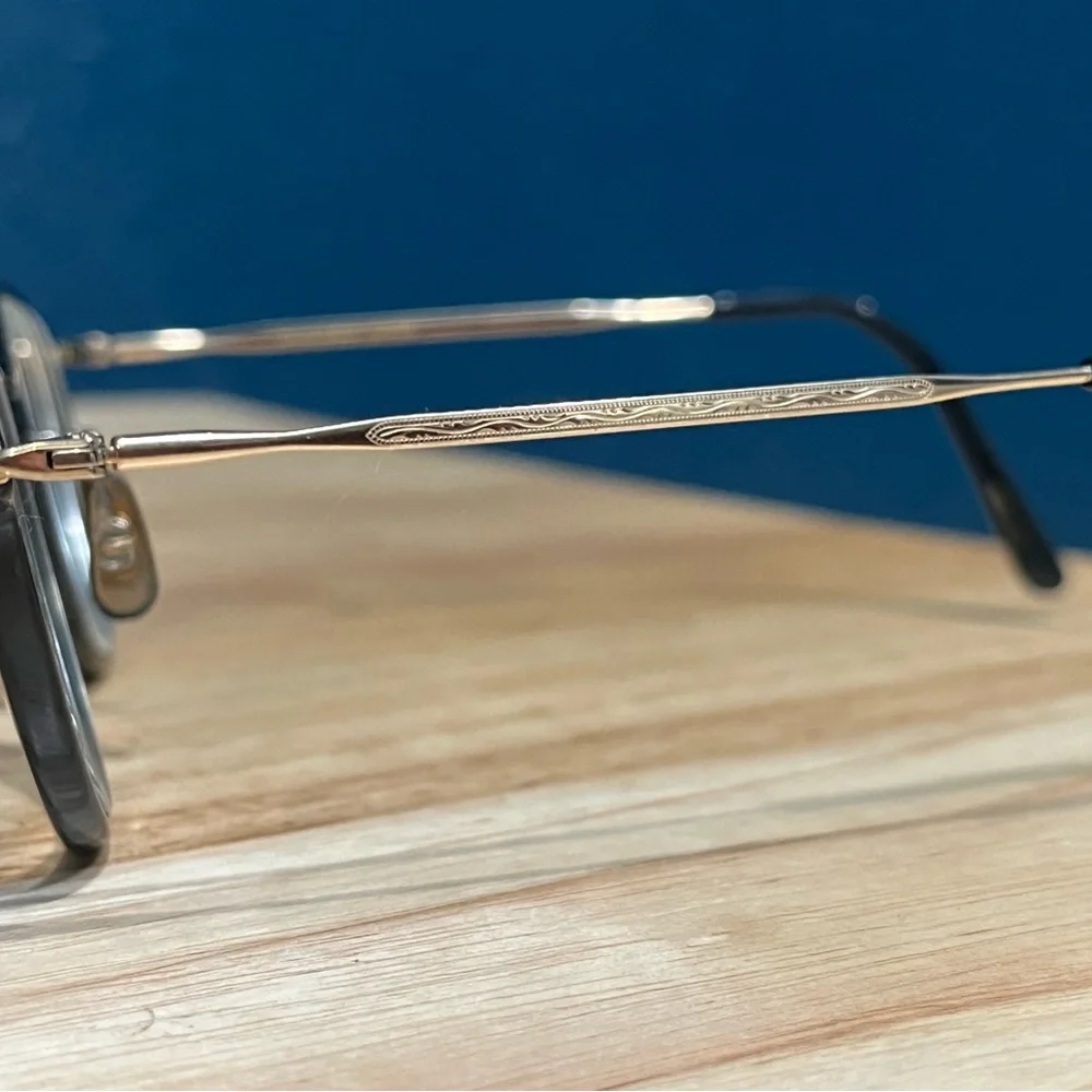 Oliver People’s  Japan Collection - Amandine OV7998 Black Frame Round Eyeglasses - Picture 2 of 4